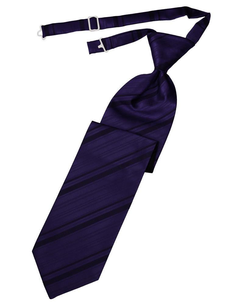 Cardi Amethyst Striped Satin Kids Necktie