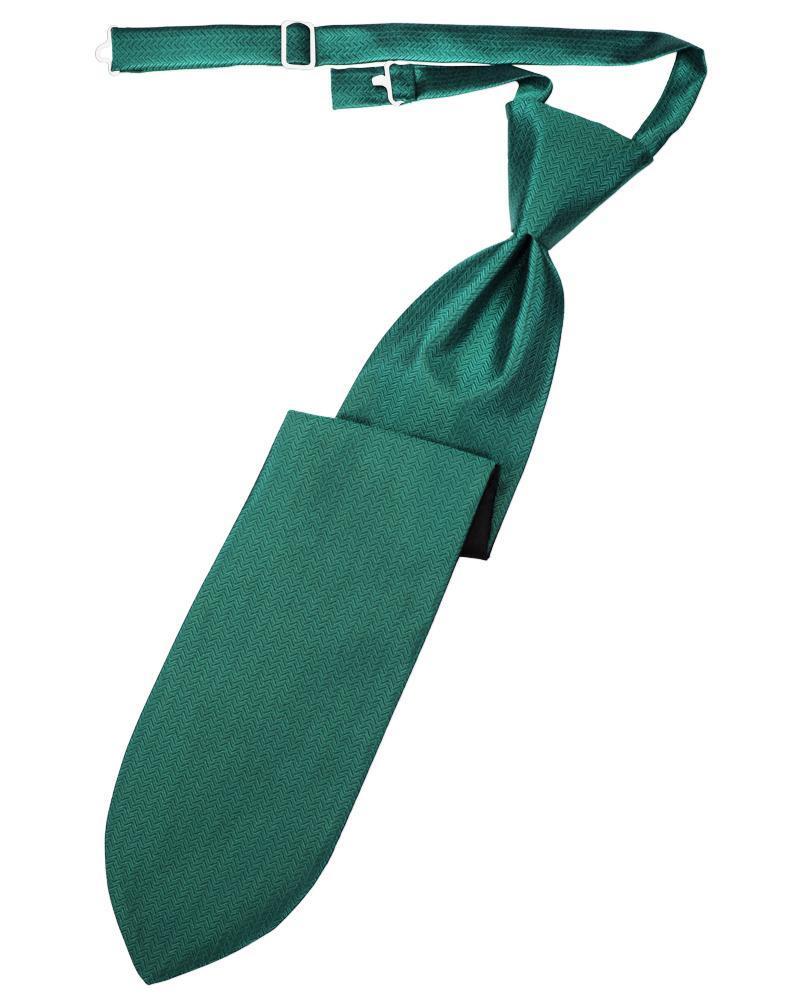 Cardi Aqua Herringbone Kids Necktie