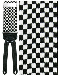 Cardi "Bergamo" Black Checkered Suspenders