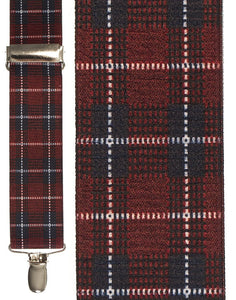 Cardi "Burgundy Scottish Plaid" Suspenders