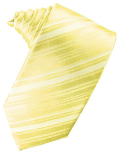 Canary Striped Satin Necktie