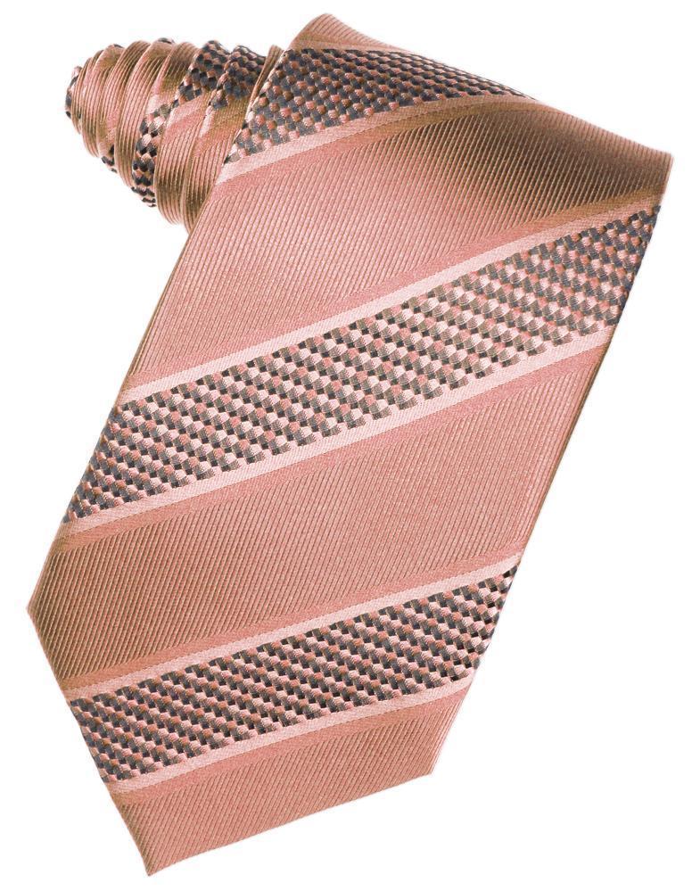 Coral Venetian Stripe Necktie