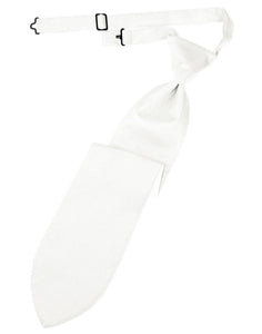 Cardi Diamond White Herringbone Kids Necktie