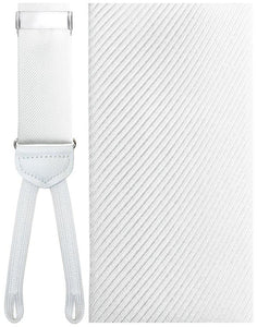 Cardi "Firenze" White Suspenders