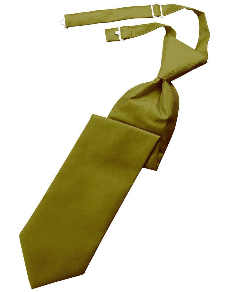 Cardi Gold Solid Twill Kids Necktie