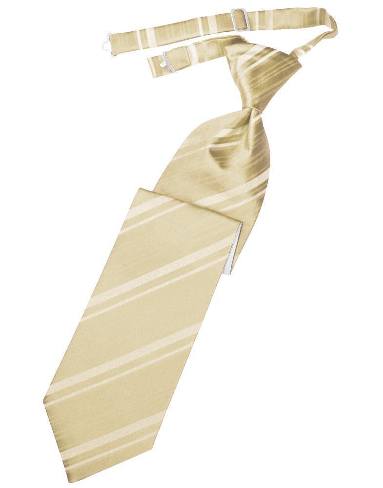 Cardi Golden Striped Satin Kids Necktie