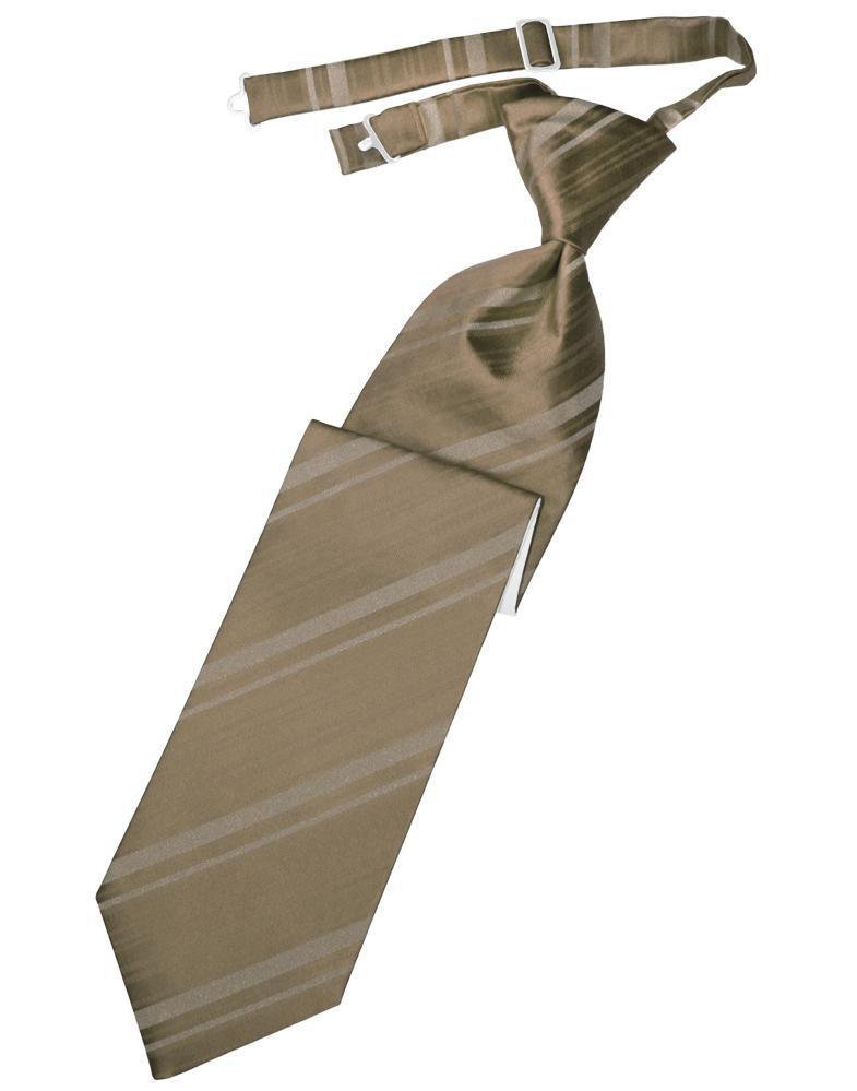 Cardi Latte Striped Satin Kids Necktie