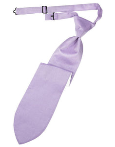 Cardi Lavender Herringbone Kids Necktie