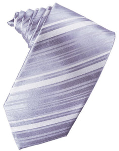 Periwinkle Striped Satin Necktie