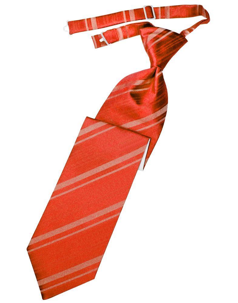 Cardi Persimmon Striped Satin Kids Necktie