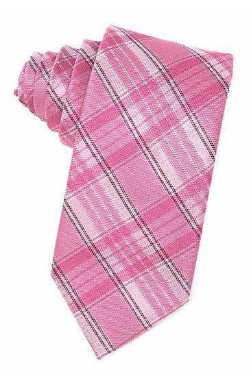 Cardi Pink Madison Plaid Necktie