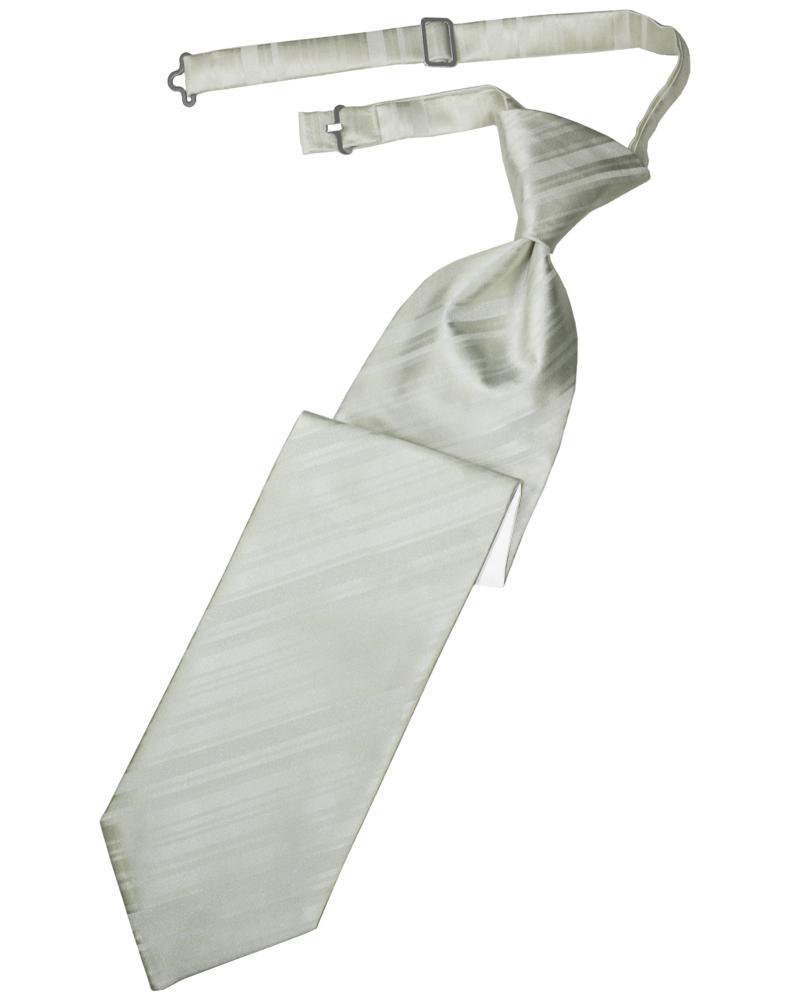Cardi Platinum Striped Satin Kids Necktie