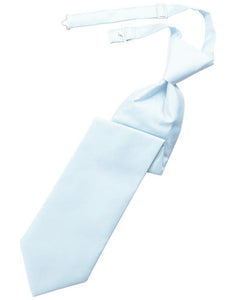 Cardi Powder Blue Solid Twill Kids Necktie