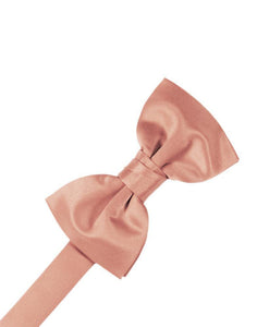 Coral Luxury Satin Bow Tie