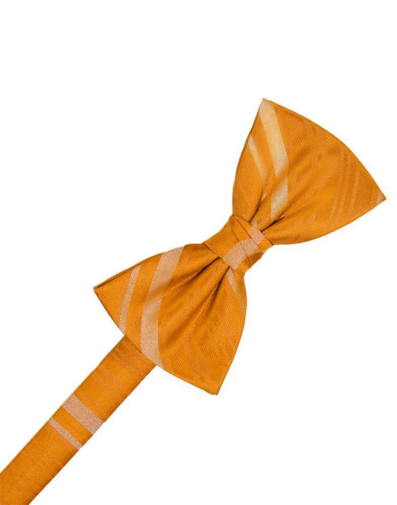 Mandarin Striped Satin Bow Tie