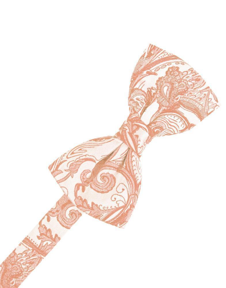 Peach Tapestry Bow Tie