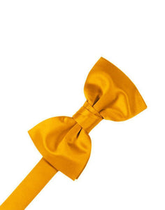Tangerine Luxury Satin Bow Tie