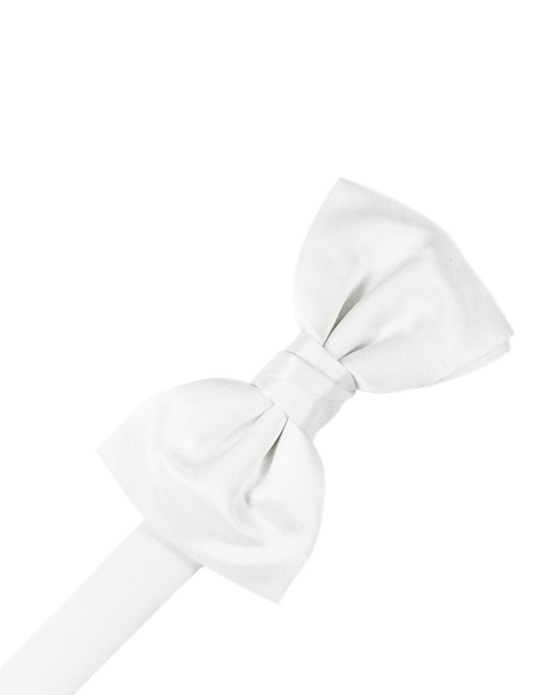 White Luxury Satin Bow Tie