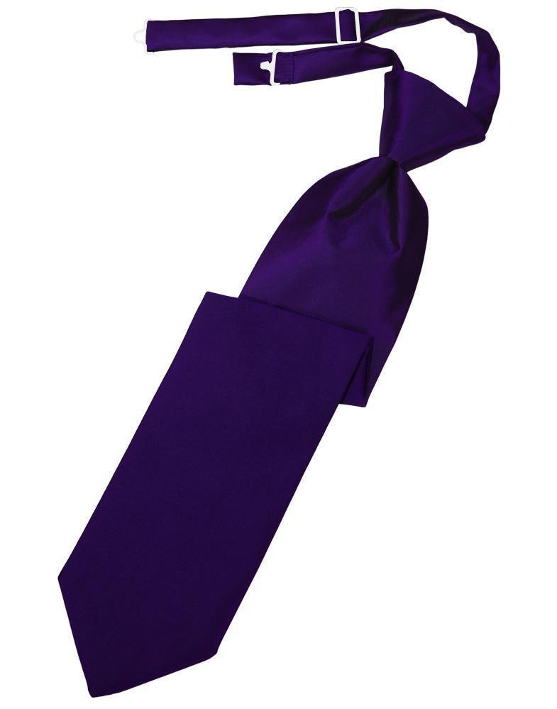 Cardi Purple Luxury Satin Kids Necktie