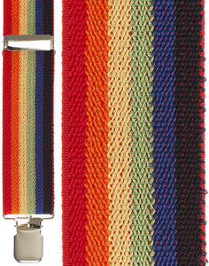 Cardi "Red Rainbow Terry Stripe" Suspenders