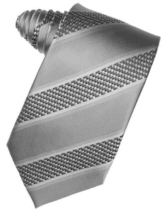 Silver Venetian Stripe Necktie