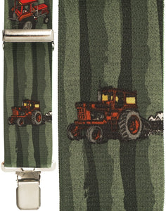 Cardi "Tractor Green Fields" Suspenders