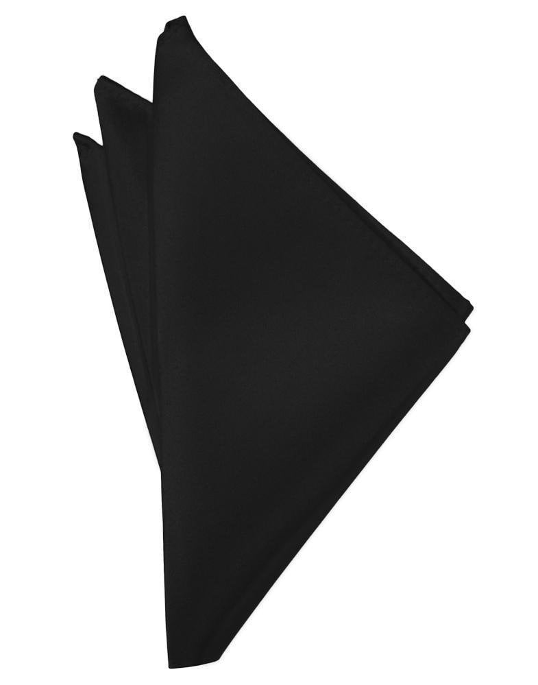 Cristoforo Cardi Black Noble Silk Pocket Square