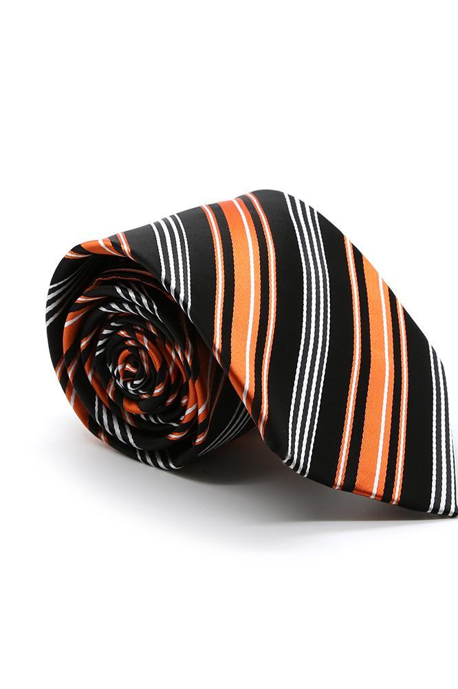 Ferrecci Black and Orange Reedley Necktie