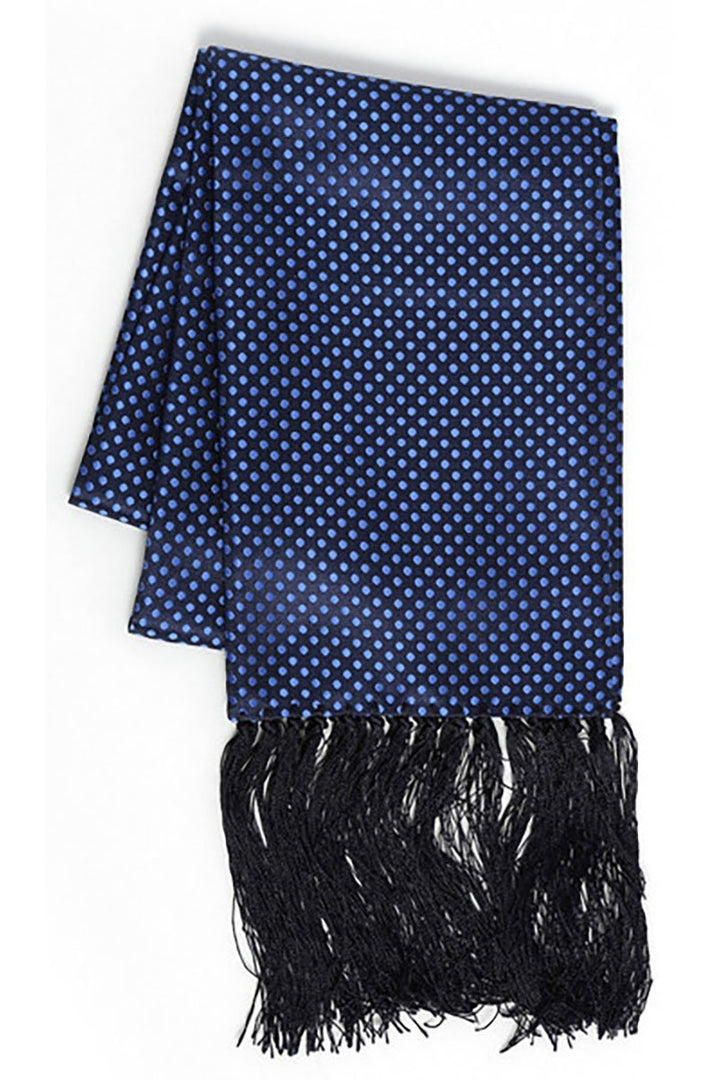 Ferrecci Blue & Black Polka Dot Formal Evening Scarf